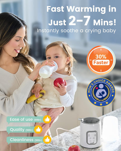 Bottle Warmer, GROWNSY 8-in-1 Fast Baby bottle Warmer with Timer LCD Display Accurate Temperature Control for Breastmilk or Formula - Available at All In One Marketplace Canada