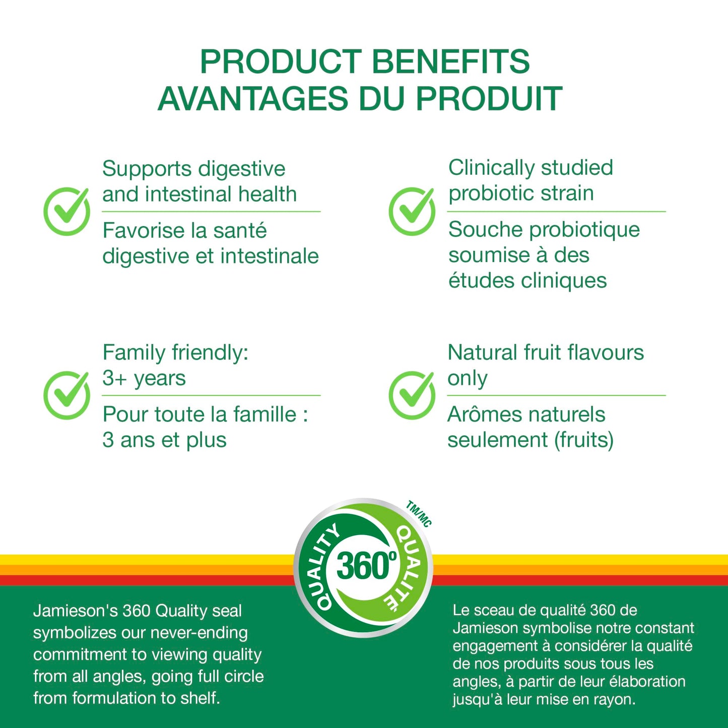 Jamieson Probiotic Gummy, 1 Billion CFU, Berry Blast Flavour, Family Friendly (3+). 45 Gummies. Improves Digestive Health, Supports a Healthy Microbiome, No Artificial Colours or Flavours - Available at All In One Marketplace Canada
