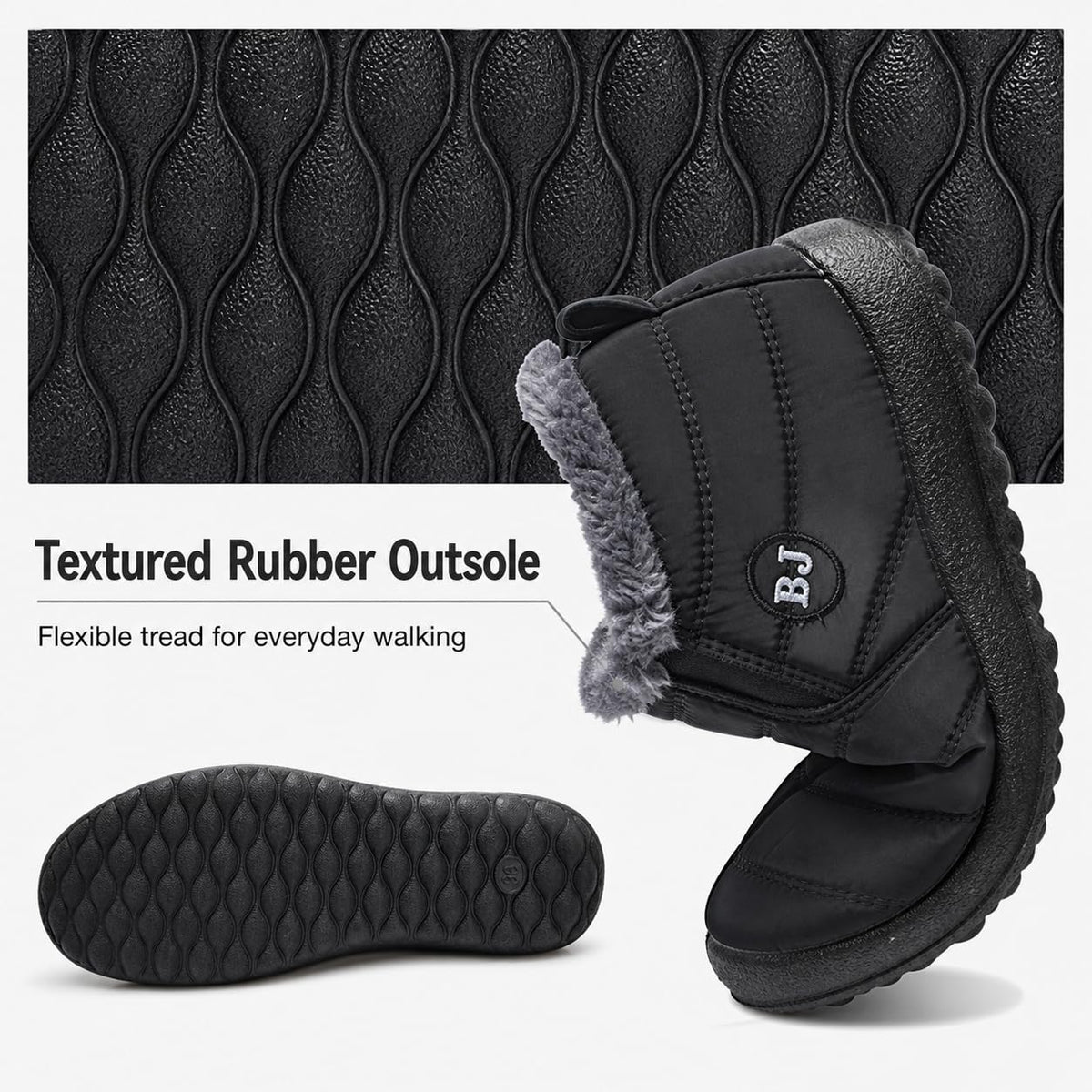 Ymombest Slip-On Winter Boots for Women Men, Water-Resistant Ankle Booties 🍁 All In One Marketplace Canada