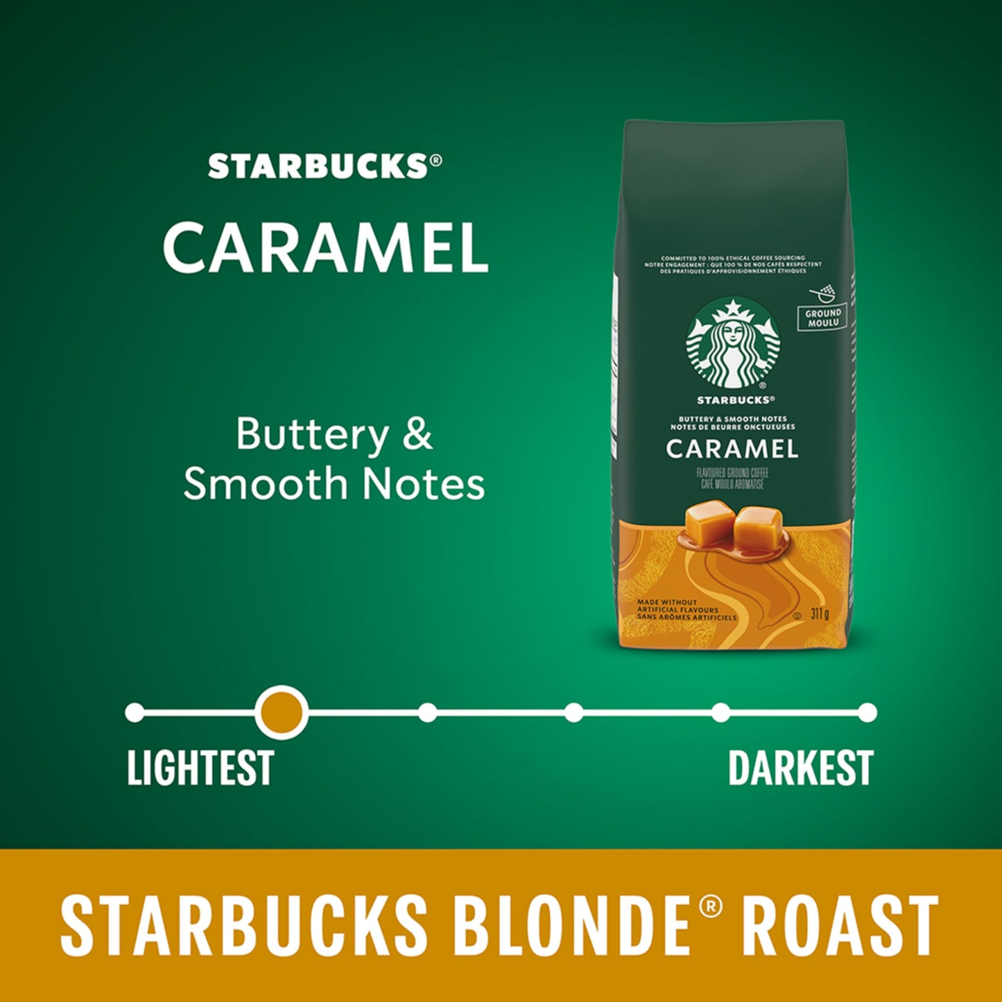 Starbucks Caramel Ground Coffee - 311g (Pack of 6)