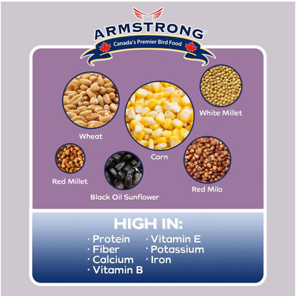 Armstrong All Season Blend, Premium Wild Bird Seed Mix, 4KG (8.8LB) Bag - Available at All In One Marketplace Canada