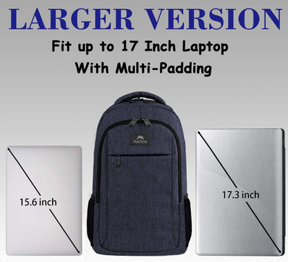 MATEIN Large College Backpack, Sturdy Computer Backpack Fits 17 inch Notebook, Carryon Luggage Travel Laptop Bag for Business Men and Women Christmas New Year Gift, Blue 🍁 All In One Marketplace Canada