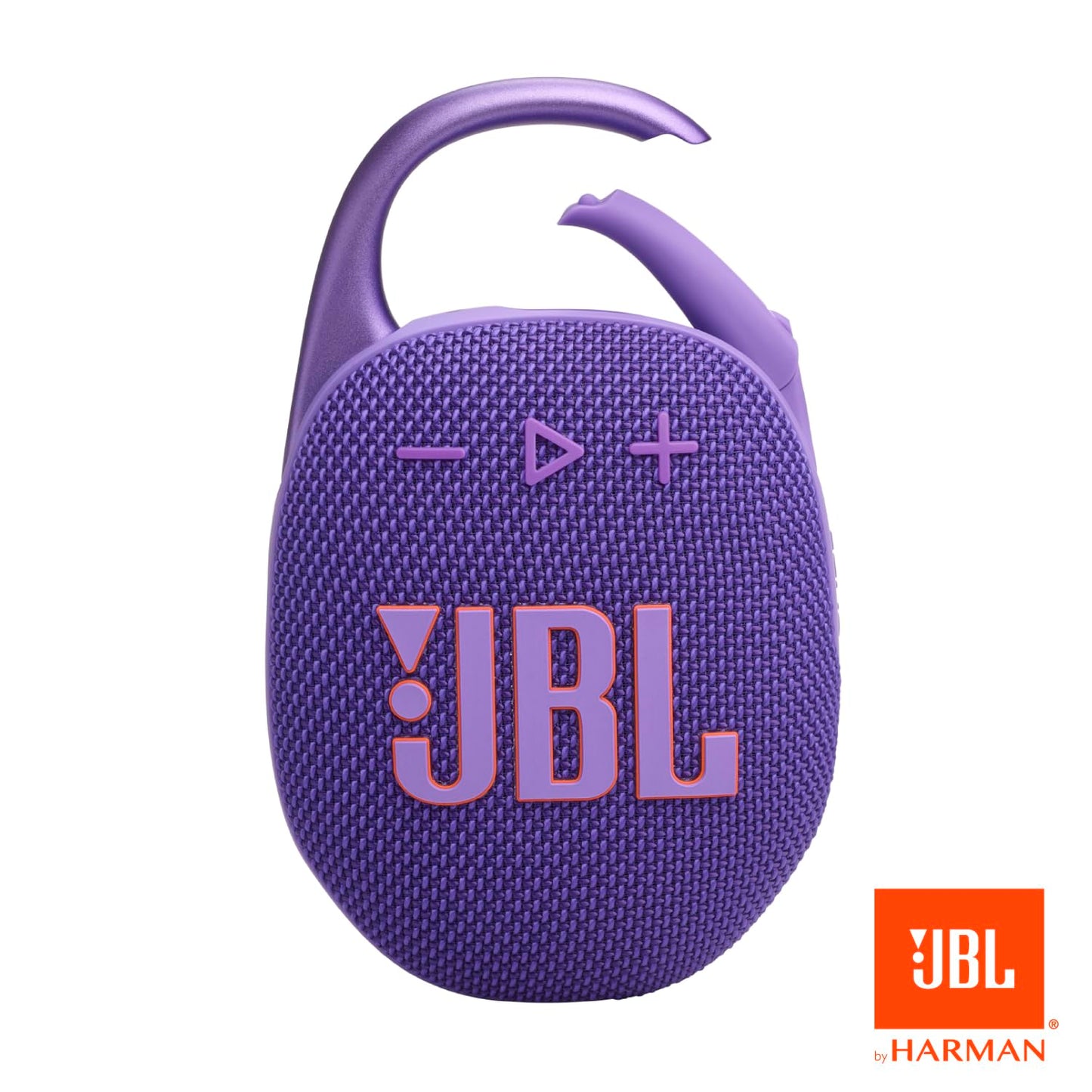 JBL Clip 5 - Ultra-Portable, Waterproof and Dustproof Bluetooth Speaker, Integrated Carabiner, Up to 12 Hours of Play, Made in Part with Recycled Materials (Purple)