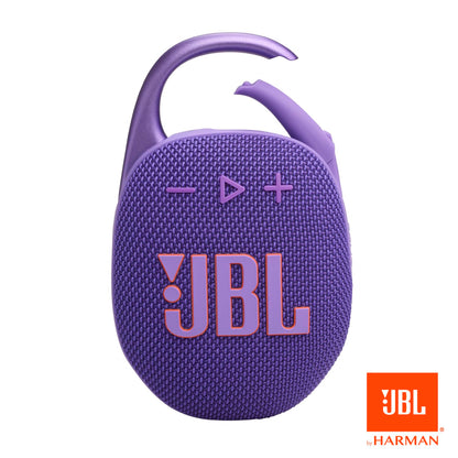 JBL Clip 5 - Ultra-Portable, Waterproof and Dustproof Bluetooth Speaker, Integrated Carabiner, Up to 12 Hours of Play, Made in Part with Recycled Materials (Purple)