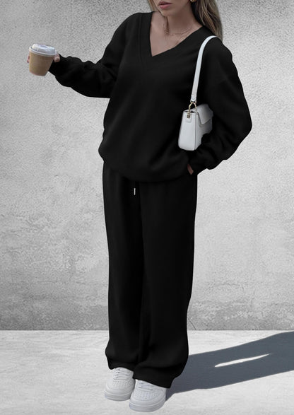 PRETTYGARDEN Womens 2 Piece Outfits Fall Sweatsuits Black,L 🍁 All In One Marketplace Canada