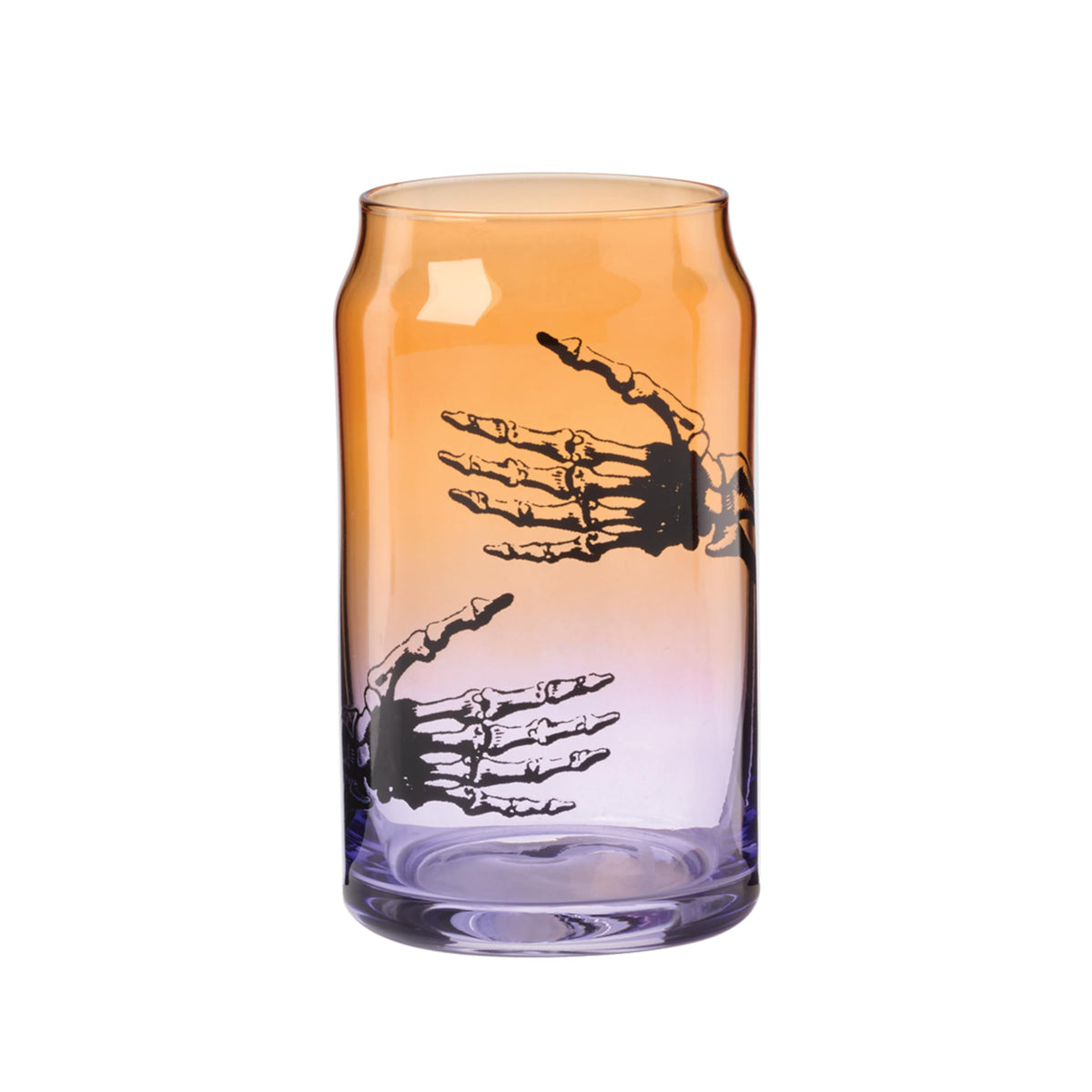 Verres à boire Cambridge, verres isothermes « Halloween Harvest », ensemble de 12, lavables au lave-vaisselle, tasses en verre, tasses à café glacé effrayantes, décoration d'Halloween squelettes effrayants (assortis, 12 pièces, 473 ml)