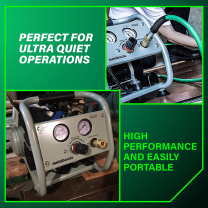 Metabo HPT Quiet Air Compressor | 125 PSI | 1 Gallon | EC28MM