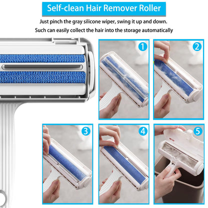 Pet Hair Remover Roller, ACE2ACE Reusable Animal Hair Removal Brush for Dogs and Cats, Self Clean Pet Fur from Carpet, Furniture, Rugs, Laundry, Clothes and Bedding, Sofa
