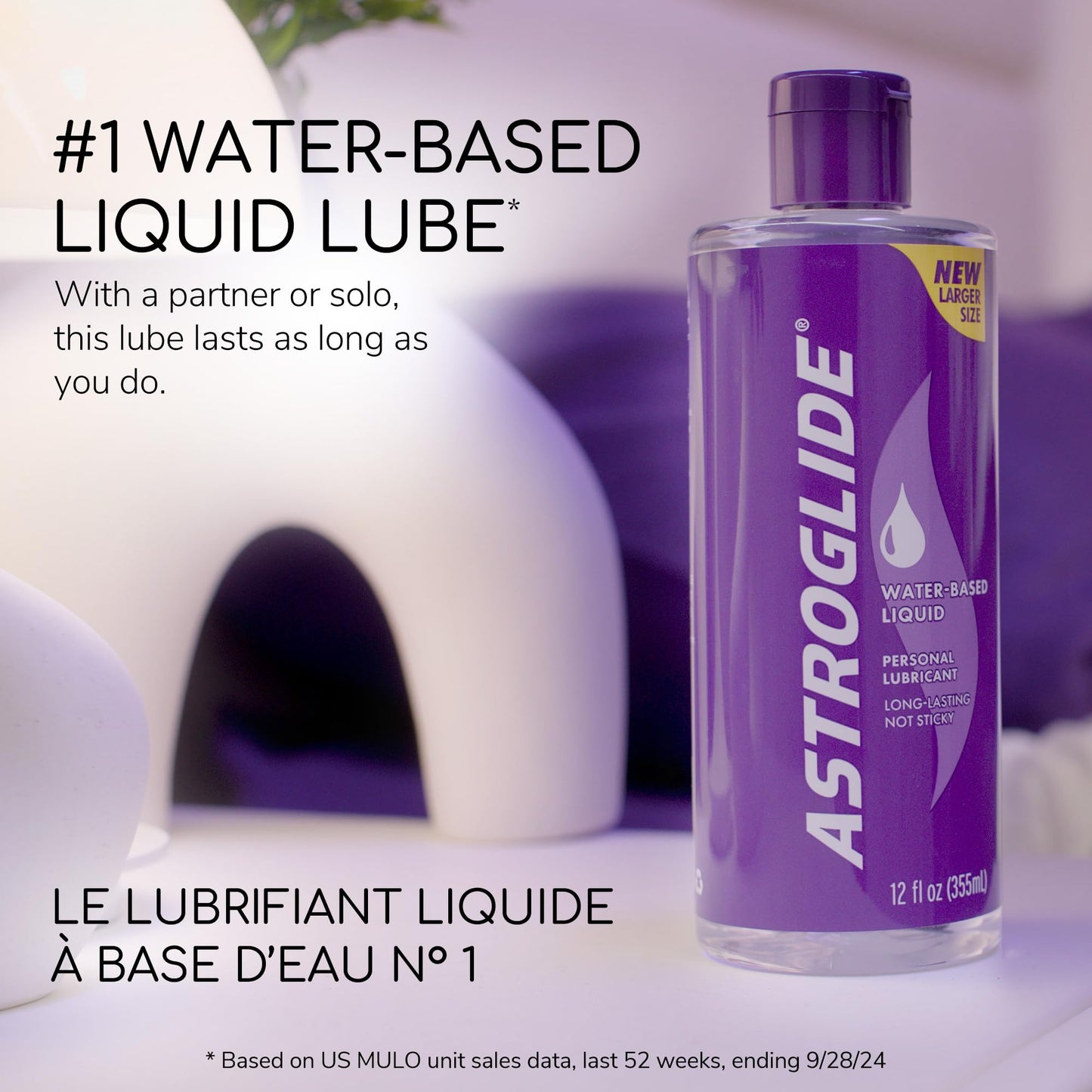 Astroglide Water Based Lube (355 mL) | Liquid Personal Lubricant, for Men, Women and Couples | Value Size - Available at All In One Marketplace Canada