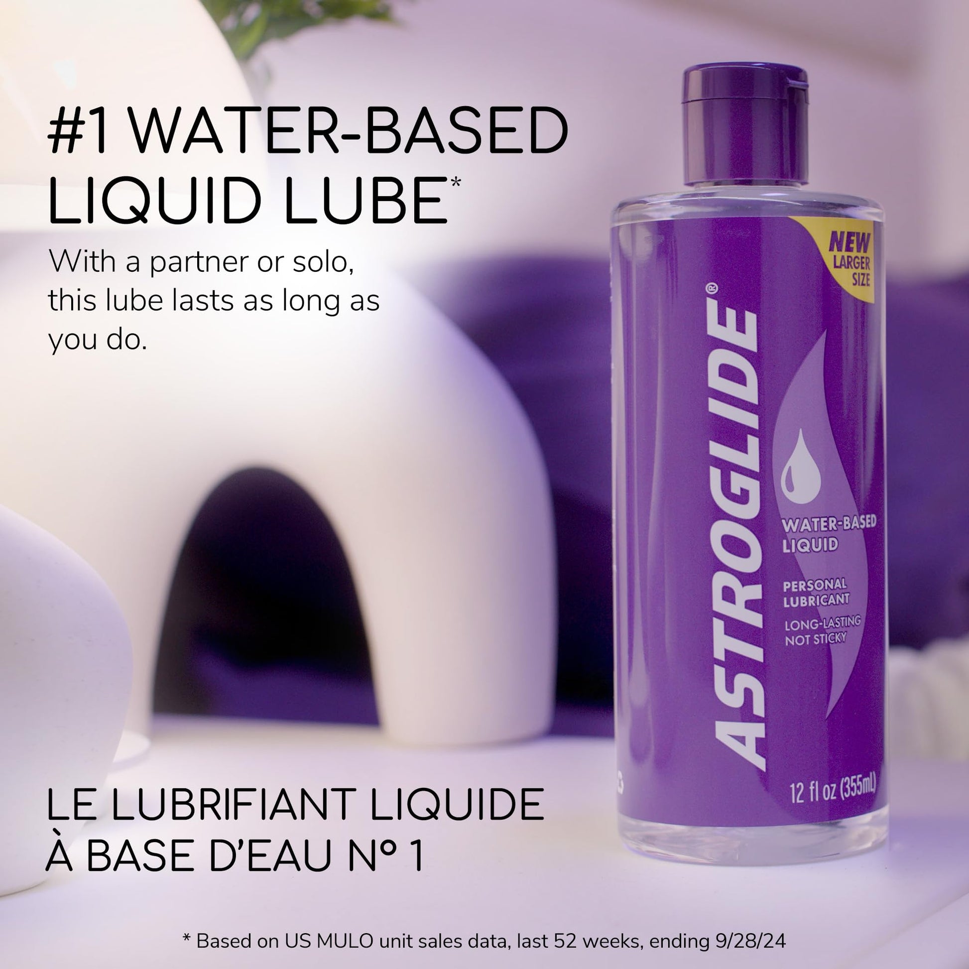 Astroglide Water Based Lube (355 mL) | Liquid Personal Lubricant, for Men, Women and Couples | Value Size - Available at All In One Marketplace Canada