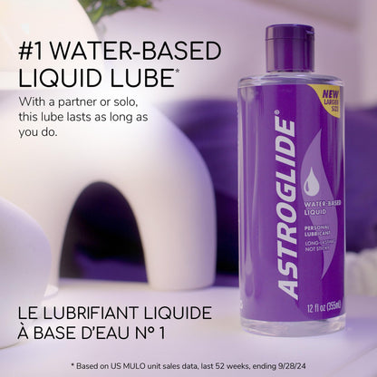 Astroglide Water Based Lube (355 mL) | Liquid Personal Lubricant, for Men, Women and Couples | Value Size - Available at All In One Marketplace Canada