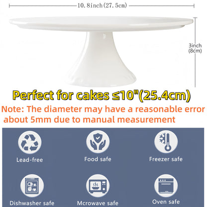BPFY Ceramic White Cake Stand for Snacks and Cookies (Holds 10-Inch Cake) 🍁 All In One Marketplace Canada