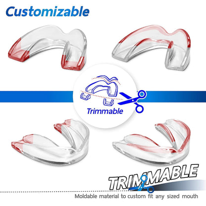 6 Pcs Moldable Mouth Guard for Teeth Grinding & Clenching, Professional Custom Fit Boil and Bite Night Guards for Sleep, 3mm Trimmable Dental Protector for Men Women and Teens - Available at All In One Marketplace Canada
