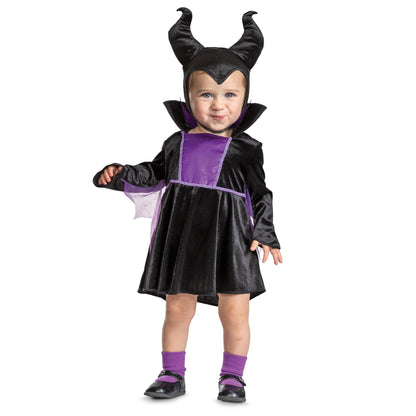 Costume de Maléfique pour tout-petits, tenue officielle Disney Blanche-Neige Maléfique pour Halloween, taille tout-petit (2T)