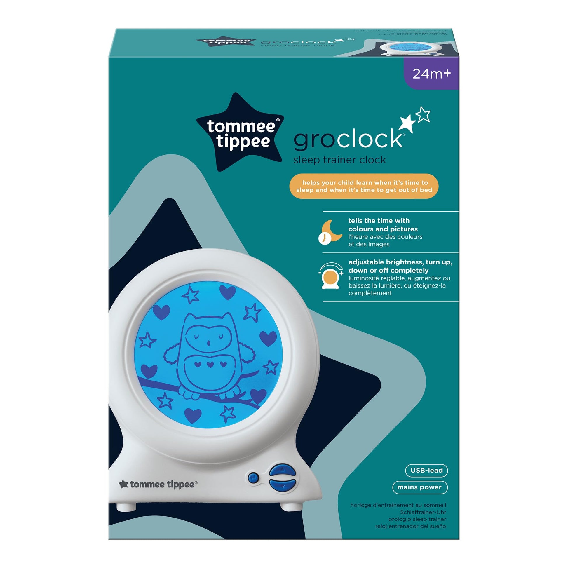 Tommee Tippee Groclock Sleep Trainer, Alarm Clock & Night Light Tommee Tippee