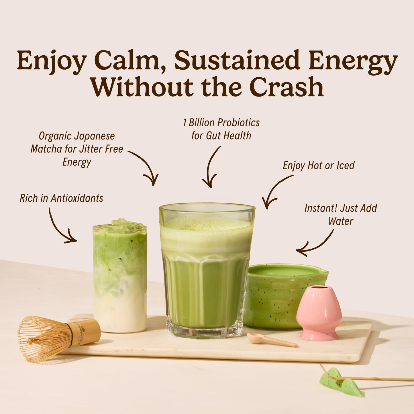 Organic Traditions Matcha Latte Powder, Japanese Matcha Green Tea With Coconut Milk, Naturally Occurring Caffeine And L Theanine, Lightly Sweetened Instant Latte Drink With Probiotics, 150g / 5.3oz - Available at All In One Marketplace Canada