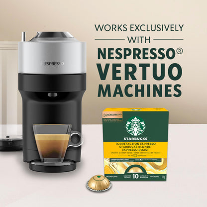 Starbucks Blonde Espresso Roast Nespresso Vertuo Capsules – 4 Boxes, 272g