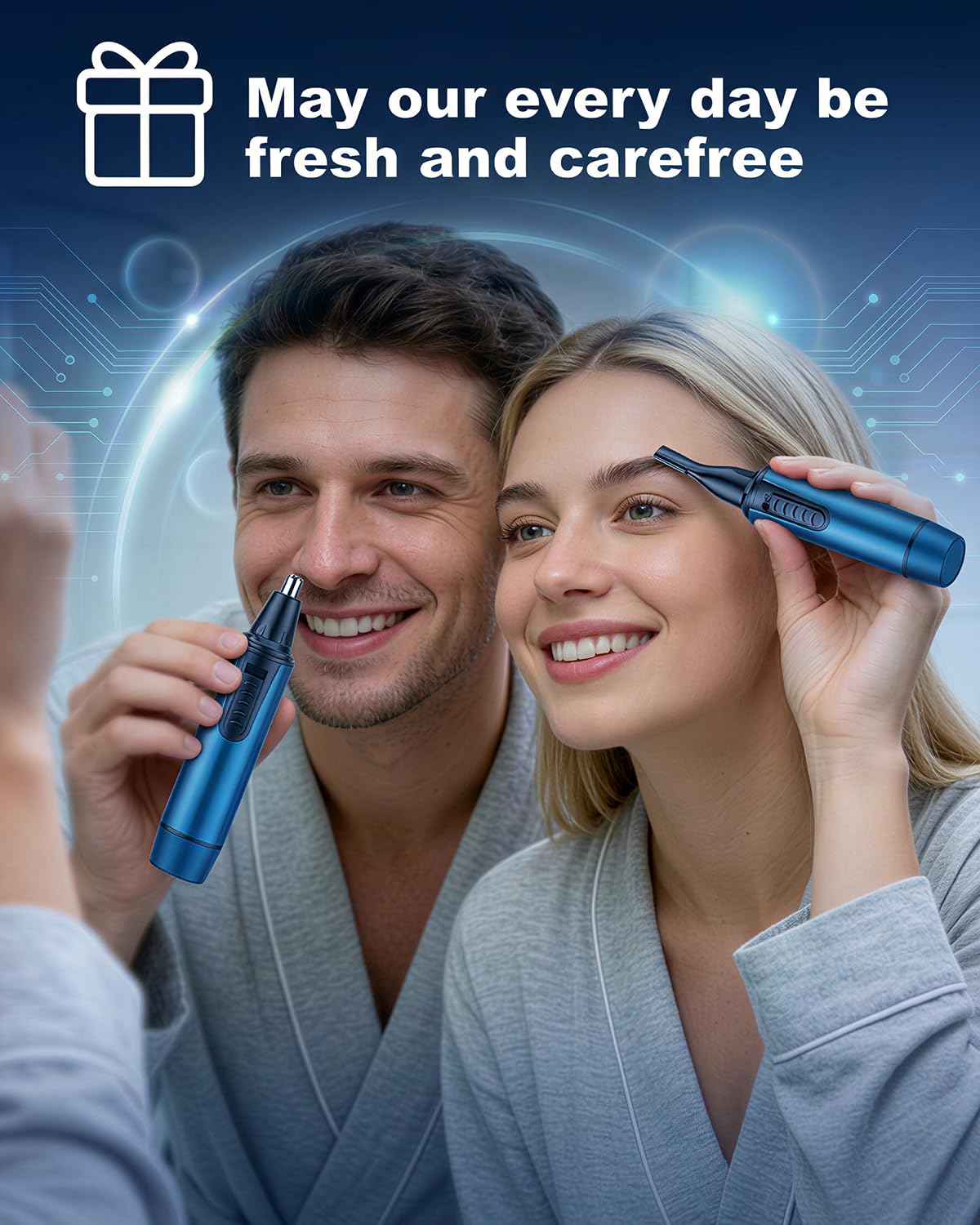 Nose Hair Trimmer for Men and Women Professional USB Rechargeable Ear and Nose Trimmer for Ear Eyebrow Facial Hair Trimmer Body Grooming Kit IPX7 Waterproof Dual Edge Blades for Easy Cleansing - Available at All In One Marketplace Canada