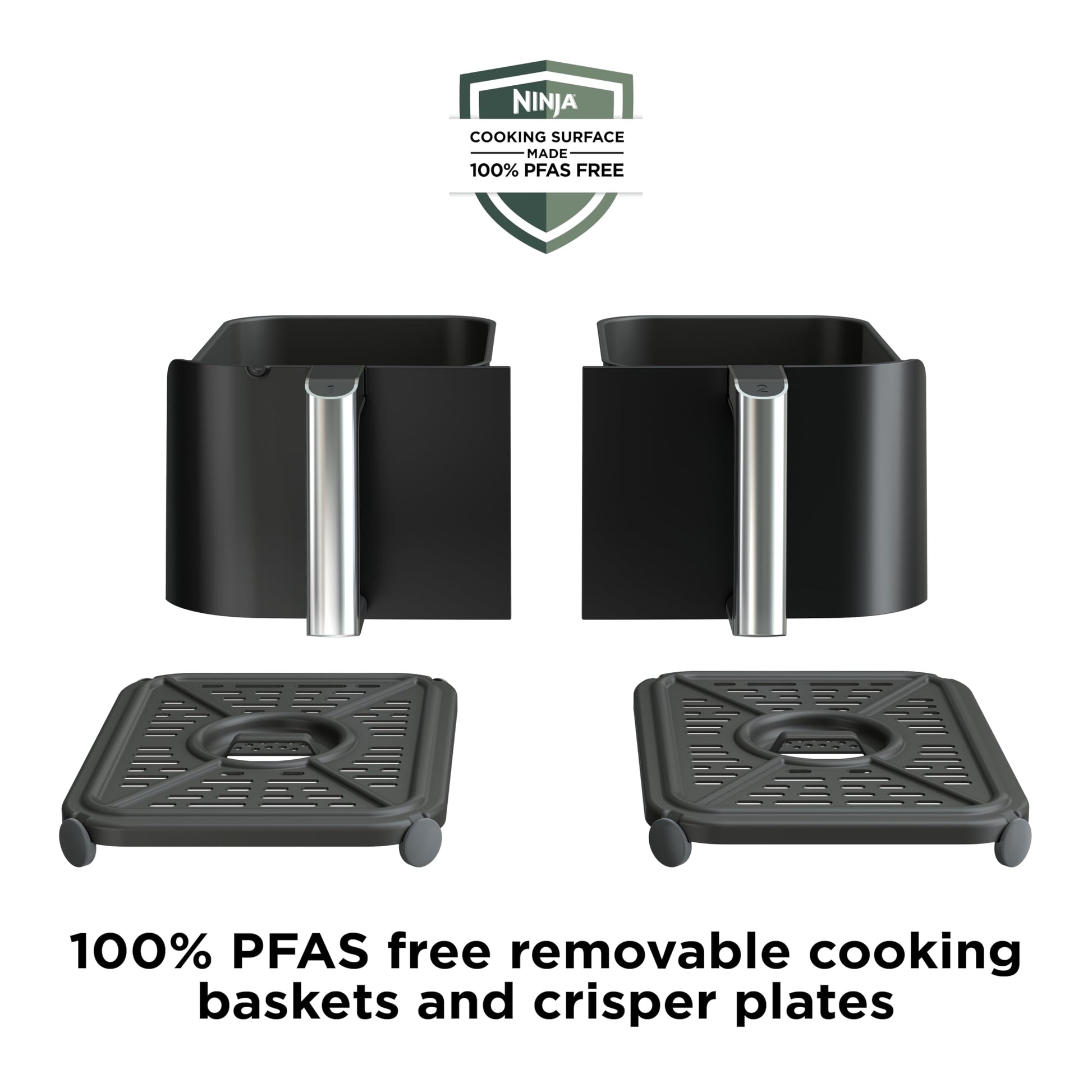 Ninja Foodi 10 QT 6-in-1 DualZone Smart XL Air Fryer, 2 Independent 5QT Baskets, Smart Cook Thermometer, Match Cook, Smart Finish, Air Fry, Roast, Bake, Dehydrate, Reheat, Grey, DZ550 - Available at All In One Marketplace Canada