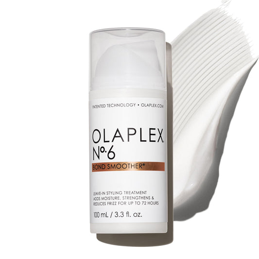 Olaplex N°.6 Bond Smoother: Leave-In Styling Treatment | Smooths, Conditions, & Strengthens | Frizz Control for Up to 72 Hours | For Coily, Curly, Straight, and Wavy, 100 mL / 3.3 Fl Oz - Available at All In One Marketplace Canada