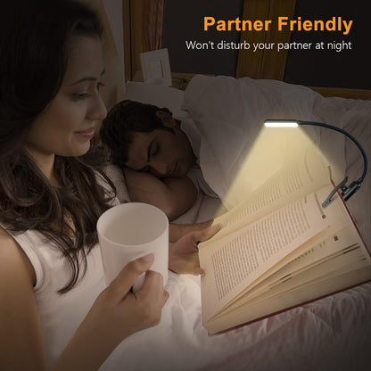 Gritin 9 LED Rechargeable Book Light for Reading in Bed-Eye Caring 3 Color Temperatures,Stepless Dimming Brightness,80 Hrs Runtime Small Lightweight Clip on Book Light for Reading,Studying-Black - Available at All In One Marketplace Canada