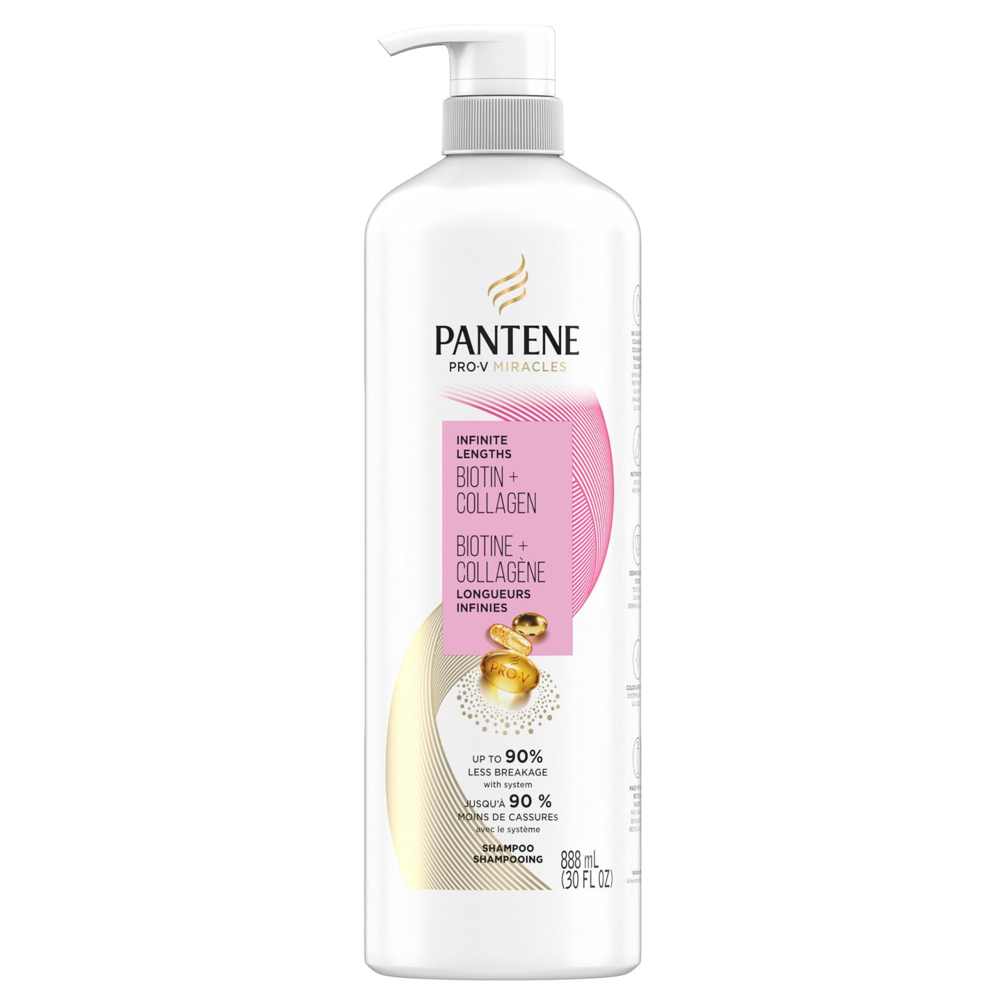 Pro-V Miracles Infinite Lengths Biotin + Collagen Sulfate-Free Shampoo 888mL Pantene