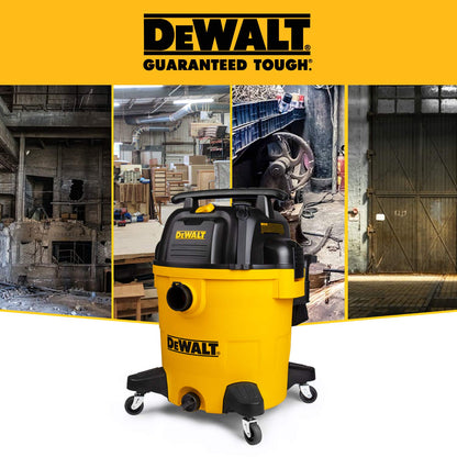 DEWALT 12 Gallon Poly Wet/Dry Vac, 5.5 HP Shop Vacuum Wet Vacuum Cleaner for Workshop, Jobsite, Commericial Area, Large Pick-Up Capacity, Yellow,DXV12P 🍁 All In One Marketplace Canada