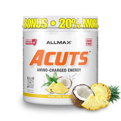 ALLMAX ACUTS Amino Energy Powder, Pina Colada, 30 Servings