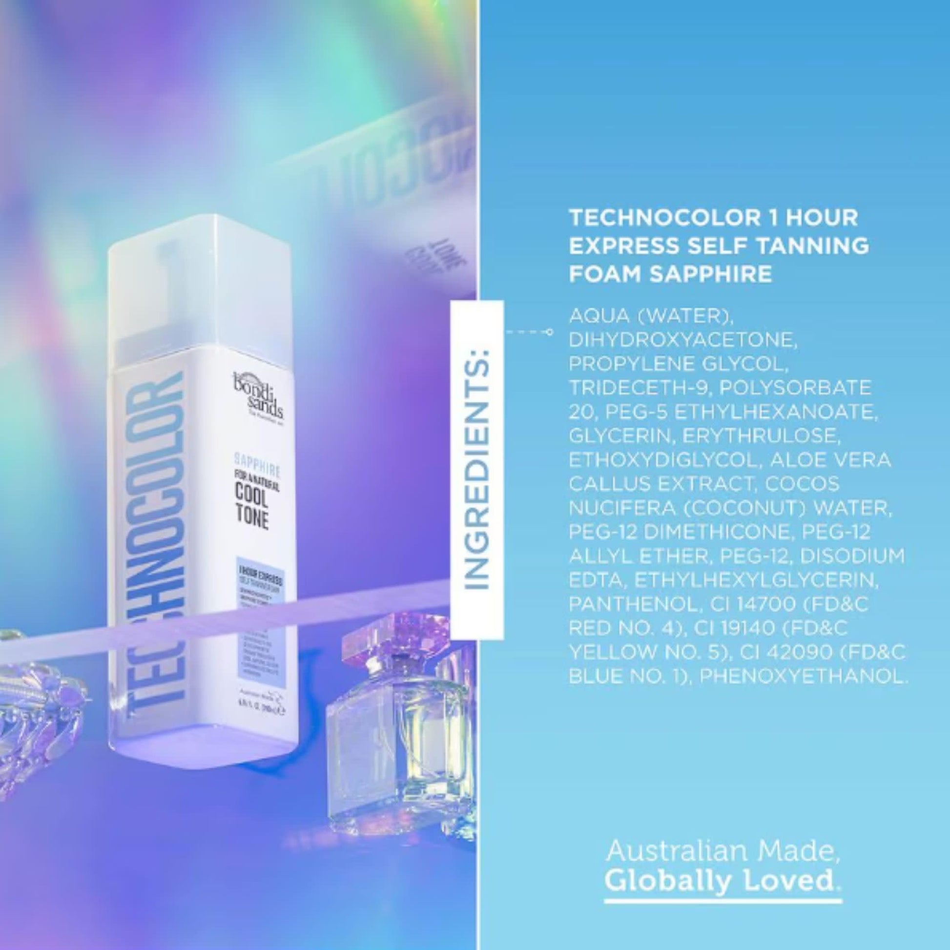 BONDI SANDS TECHNOCOLOR 1 HOUR EXPRESS SELF TANNING FOAM SAPPHIRE 200mL (CANADA) - Available at All In One Marketplace Canada
