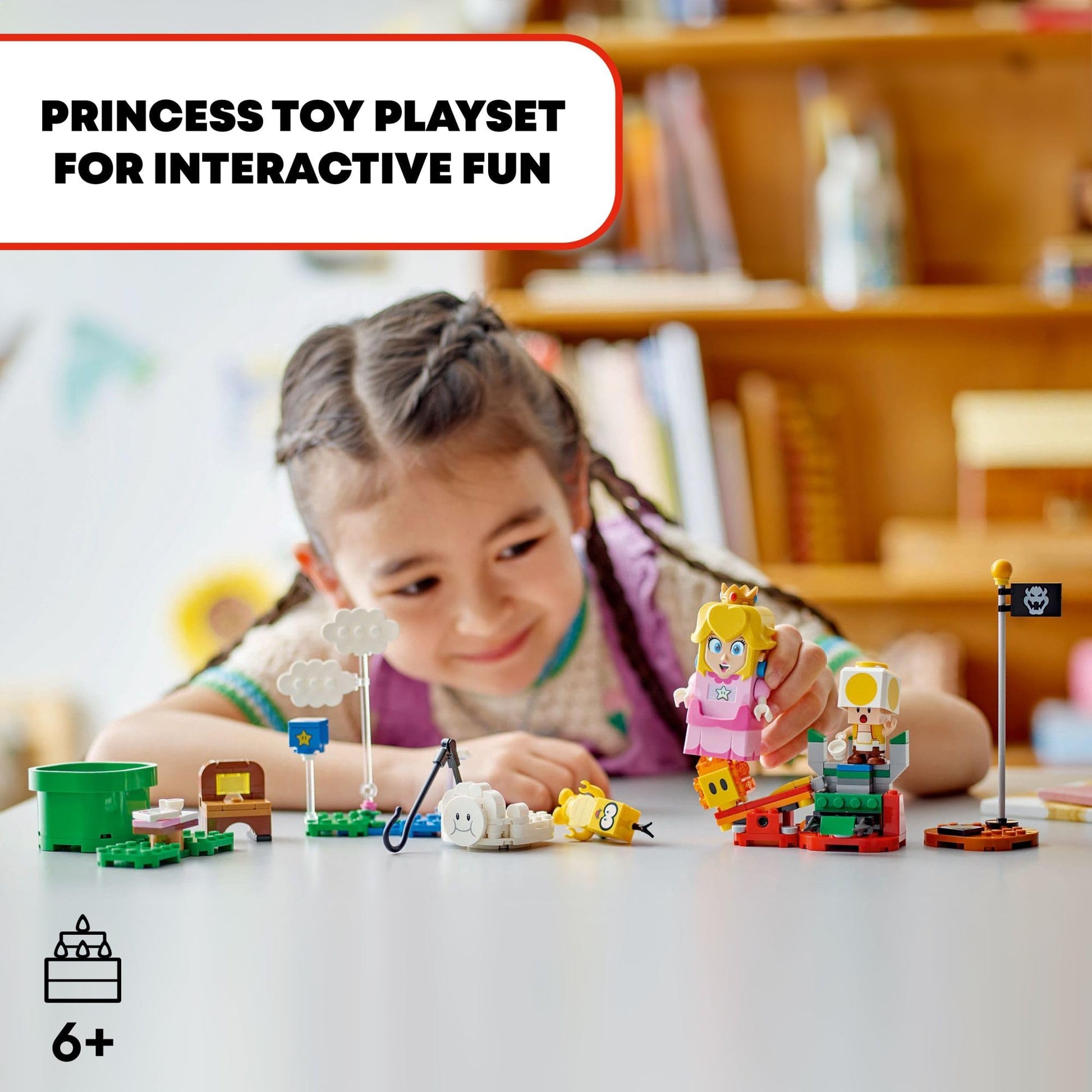 LEGO Super Mario Adventures with Interactive Peach Princess Toy, Super Mario Playset for Kids, Yellow Toad Figure, Nintendo Toy Gift for Girls, Boys and Any Gamers Ages 6 and Up, 71441 LEGO