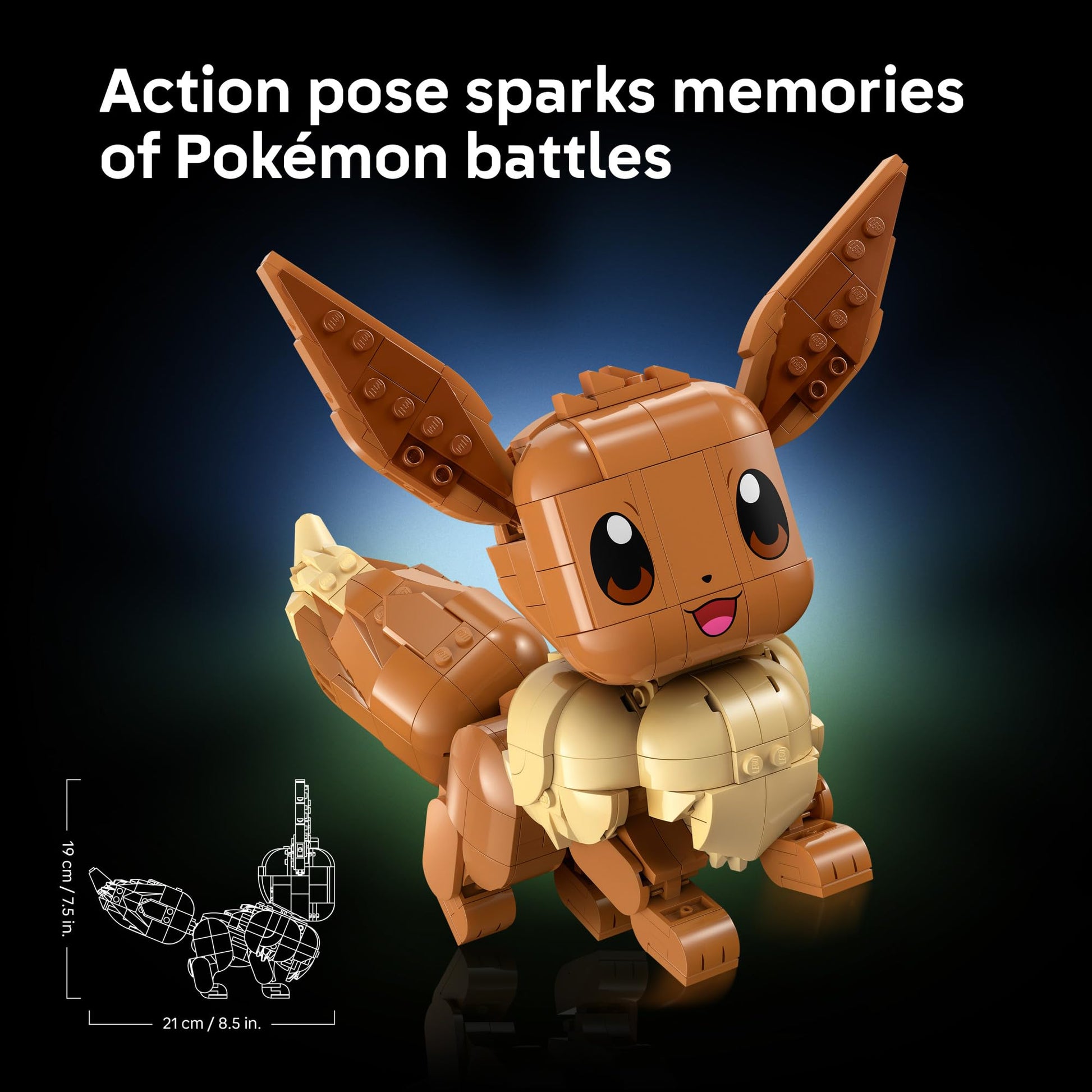 LEGO Pokémon Eevee - Collectible Building Set for Adults, Ages 18+ - Posable Pokémon Figure for Display - Desk, Bookshelf or Home Office Decor - Gift for Men & Women - 72151 - Available at All In One Marketplace Canada