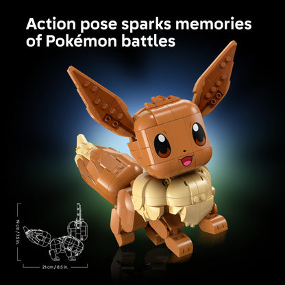 LEGO Pokémon Eevee - Collectible Building Set for Adults, Ages 18+ - Posable Pokémon Figure for Display - Desk, Bookshelf or Home Office Decor - Gift for Men & Women - 72151 - Available at All In One Marketplace Canada
