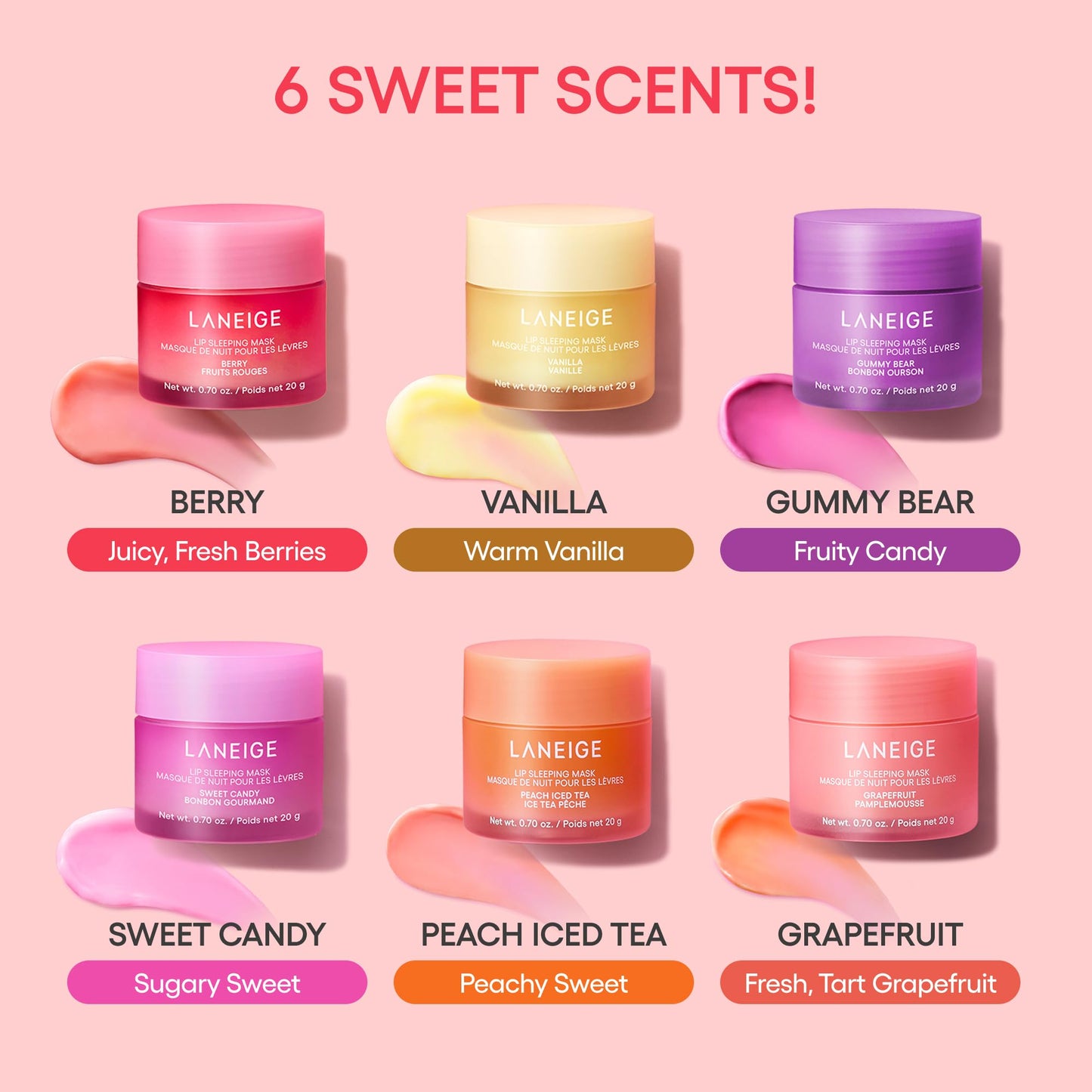 LANEIGE Lip Sleeping Mask: Nourish, Hydrate, Vitamin C, Murumuru & Shea Butter, Antioxidants, Flaky, Dry Lips 🍁 All In One Marketplace Canada