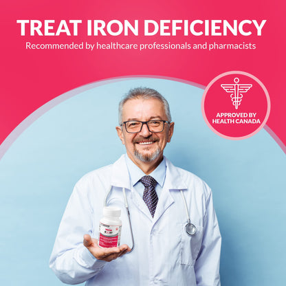 Hemeboost 232mg Heme Iron Supplements Polypeptide, (11.6mg Elemental Iron), Prevents Iron Deficiency & Anemia, Better Absorption, Well-Tolerated, Safe for Pregnancy, 60 Tablets - Available at All In One Marketplace Canada