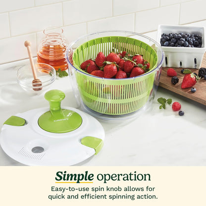 Cuisinart Salad Spinner with Easy-to-Spin Knob, 5-Qt Capacity (CTG-00-SASC)