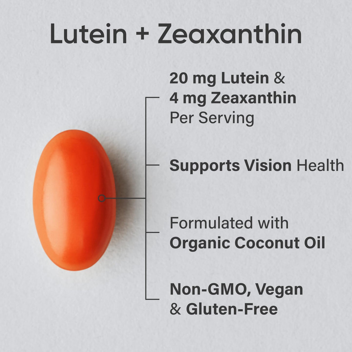 Sports Research® Vegan Lutein + Zeaxanthin (20mg) with Organic Coconut Oil for Better Absorption - Supports Vision & Eye Health - Vegan Certified & Non-GMO Verified (120 Softgels) - Available at All In One Marketplace Canada