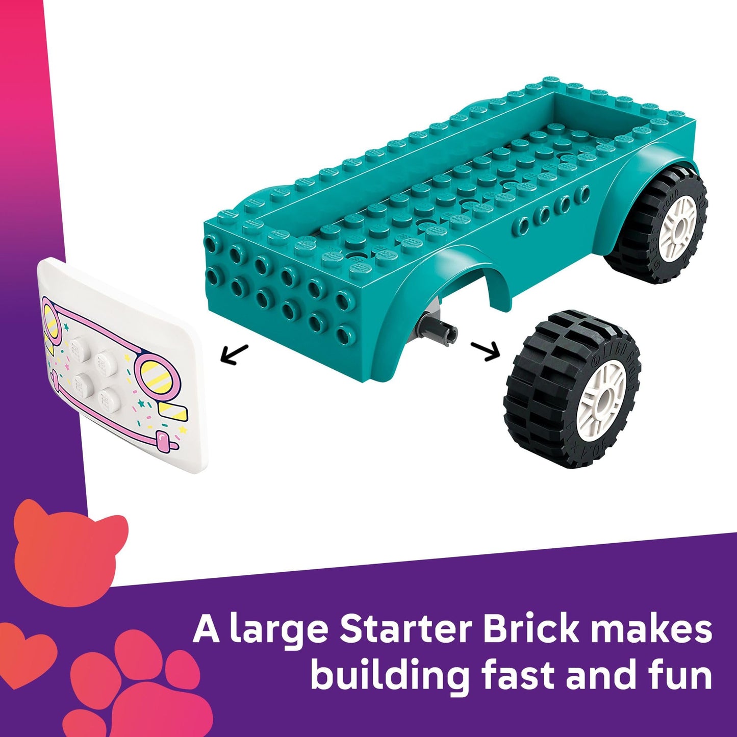 LEGO Friends Heartlake City Ice Cream Truck Toy - Building Toy Pretend Play Set for Kids, Girls and Boys, Ages 4+ - Preschool Building Blocks with 2 Minidolls and Rabbit Figure - 42644 - Available at All In One Marketplace Canada