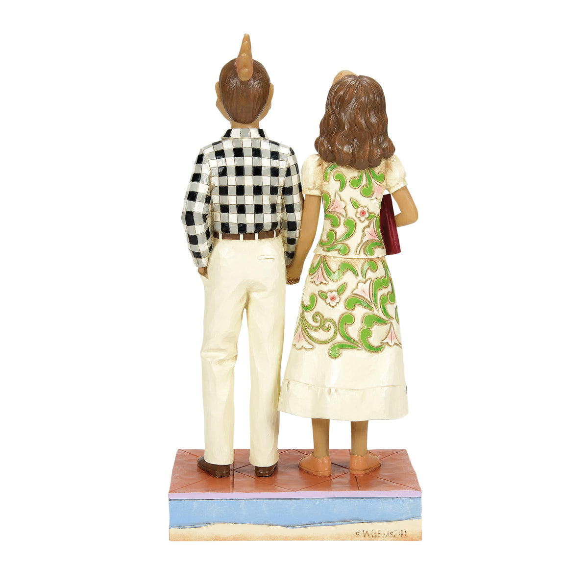 Figurine Enesco Beetlejuice par Jim Shore, Adam et Barbara Maitland avec masques effrayants - Résine peinte à la main, figurine de collection artisanale, statue de décoration d'intérieur pour Halloween, 19,5 cm