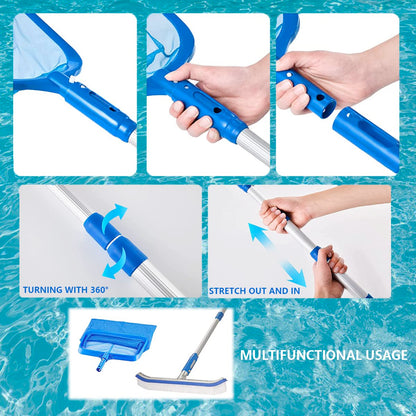 FBSPORT Pool Skimmer Net with Telescopic Pole, 59 inch Swimming Pool Leaf Net, Fine Mesh Pool Net, Pool Cleaner Maintenance Tool-Easy to Collecting Leaves for Swimming Pools, Hot Tubs, Ponds - Available at All In One Marketplace Canada