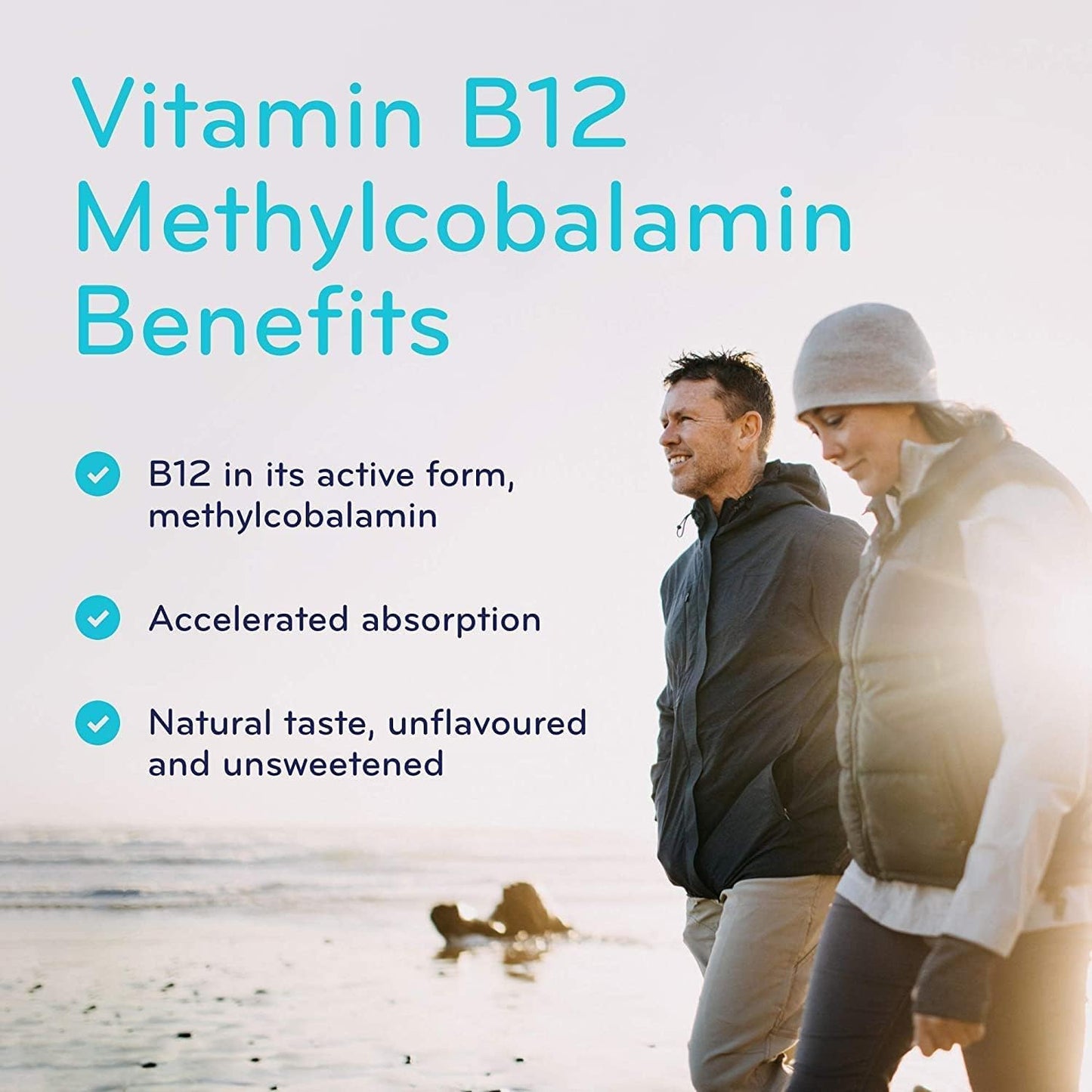 Sisu Vitamin B12 1000 mcg Methylcobalamin Sublingual Tablets, Unflavoured, 180 Tablets, Supports Energy Metabolism and Red Blood Cell Formation - Available at All In One Marketplace Canada