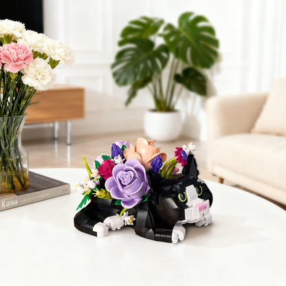 Tuxedo Cat Rose Bouquet Succulent Plants Building Blocks,Flower Botanicals 🍁 All In One Marketplace Canada