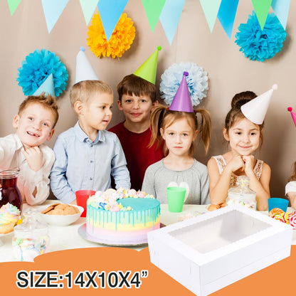 Huoshange 14x10x4 Inches 10 Pack Cake Boxes with Cake Boards 🍁 All In One Marketplace Canada