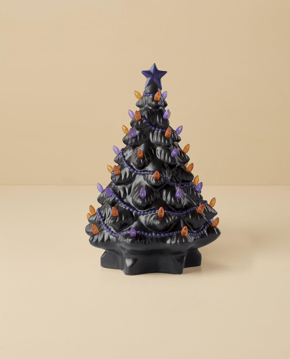 Figurine Lenox Treasured Traditions, sapin noir lumineux pour Halloween et Noël