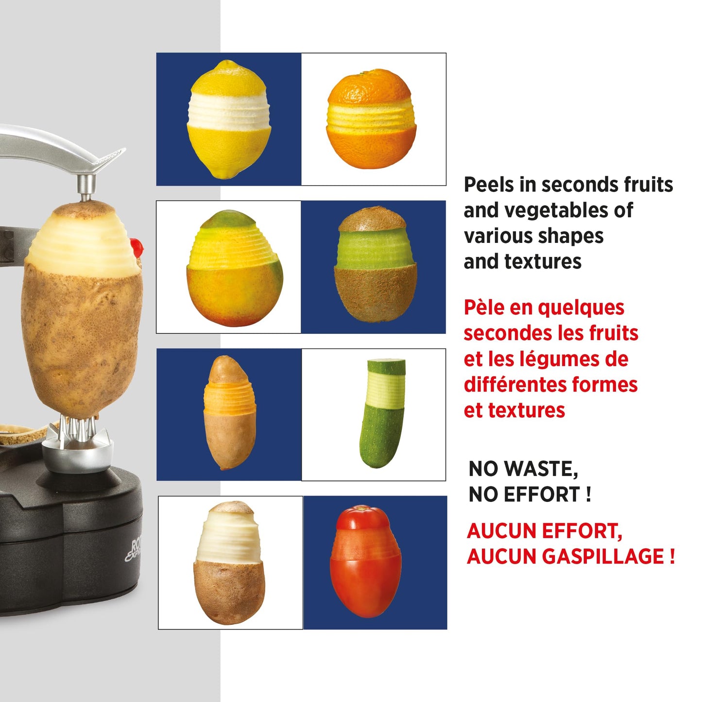 Starfrit Rotato Express Automatic Electric Potato & Vegetable Peeler, Black Starfrit