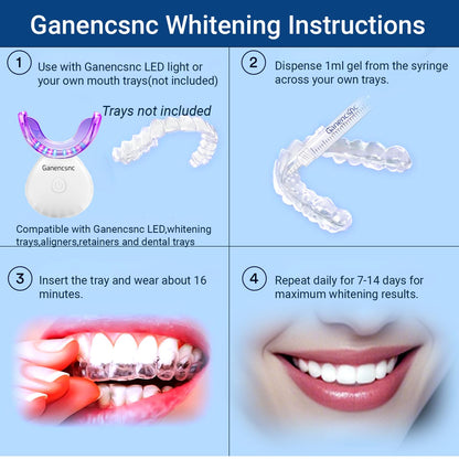 35% Ganencsnc 10-Pack Teeth Whitening Gel Refills - Gentle 35% Carbamide Peroxide Formula - Compatible with Teeth whitening Kit,No Sensitive Teeth Whitener - Available at All In One Marketplace Canada