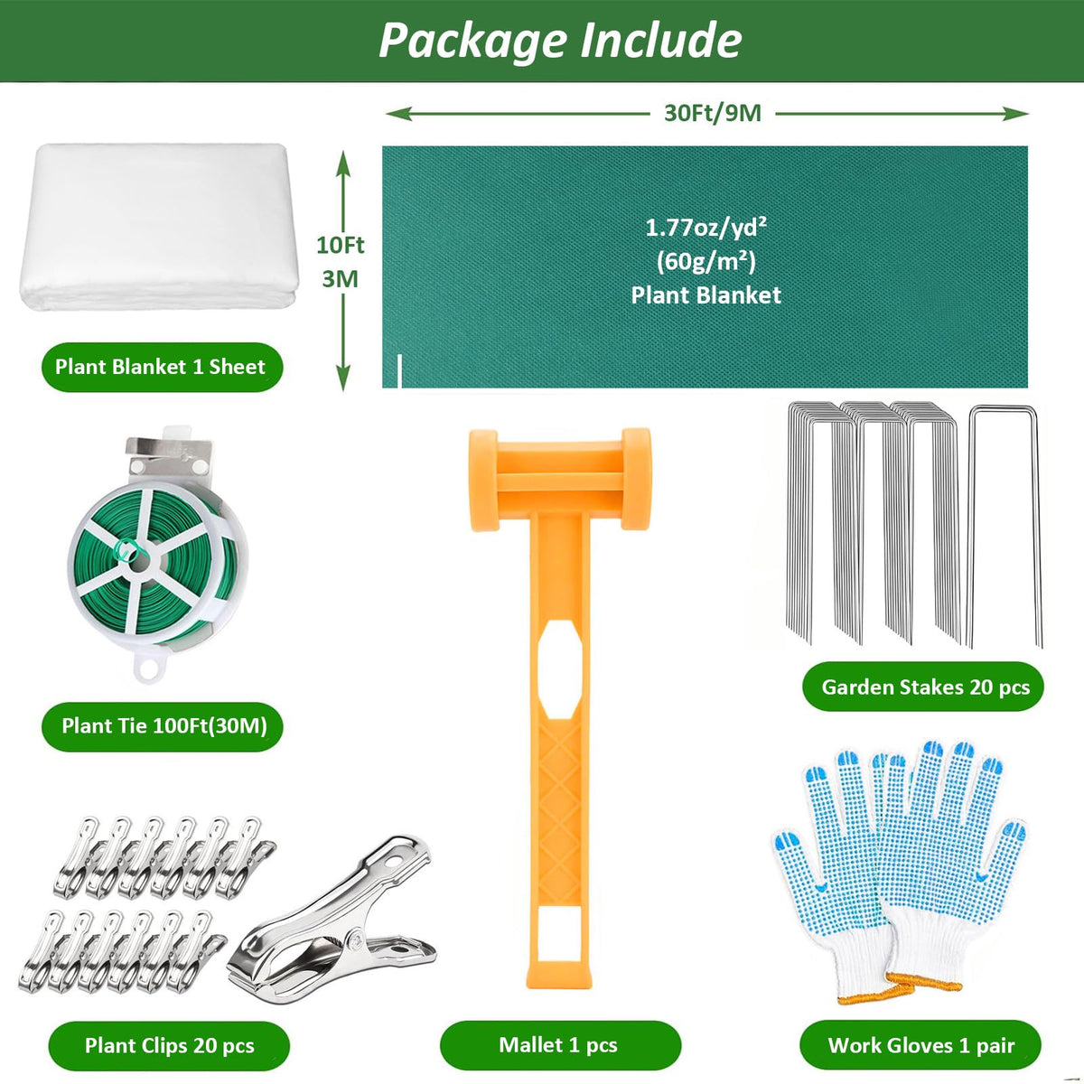 Thicken Non-Woven Plant Freeze Protection Cover Blanket 🍁 All In One Marketplace Canada