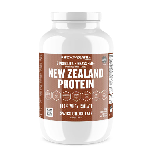 Schinoussa Super Foods New Zealand Whey Protein Isolate | 25g Protein | 0g Of Sugar | 1g Of Carbs | 110 Calories (Swiss Chocolate, 910 g (Pack of 1)) 🍁 All In One Marketplace Canada