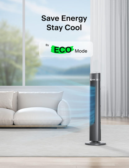 PELONIS Oscillating Tower Fan with Remote Control 40’’ Quiet Stand Up Fan with 3 Speed Settings and 3 Modes 15-Hour Timer LED Display for Bedroom Home Office Use, Black