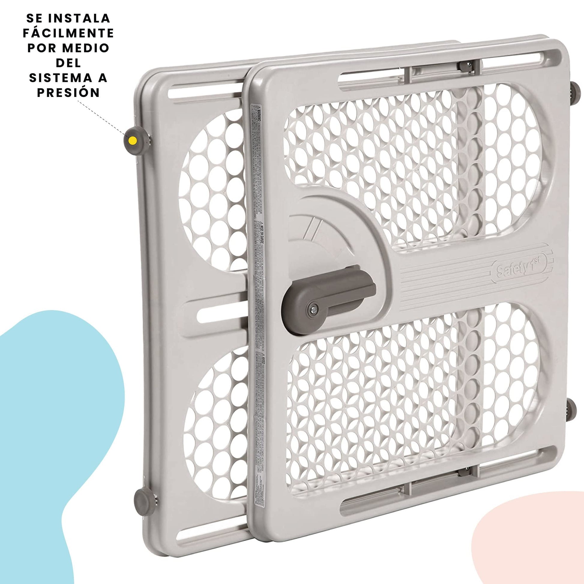 Safety 1st Pressure Mount Easy Fit Security Gate, Fits Spaces between 28" and 40", and 27" Tall, White Safety 1st