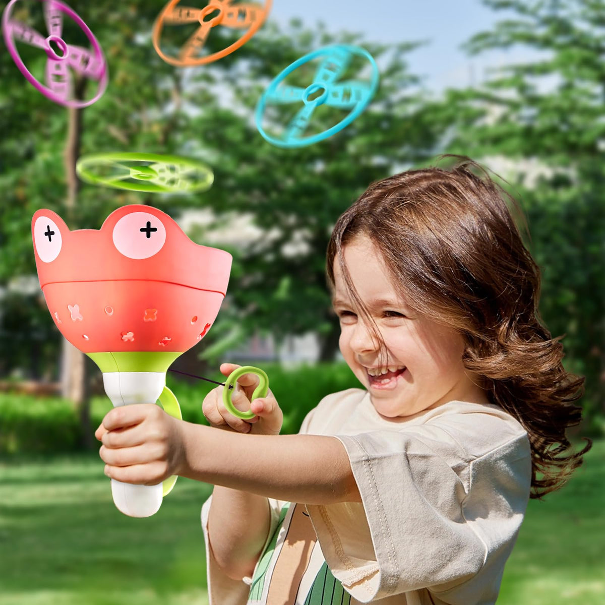 Outdoor Toys for Kids Ages 4-8 - Manual Capture Catching Game with 24 Discs 🍁 All In One Marketplace Canada